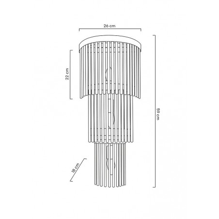 MSE010100266 MOOSEE lampa ścienna ESTRO złota