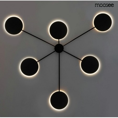 MSE010100356 MOOSEE lampa ścienna SHADOW 6 czarna