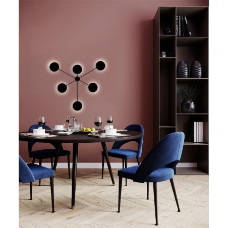 MSE010100356 MOOSEE lampa ścienna SHADOW 6 czarna