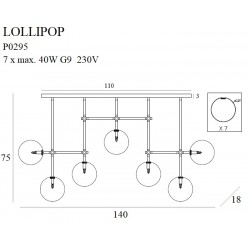 MAXLIGHT P0295 LAMPA WISZĄCA LOLLIPOP