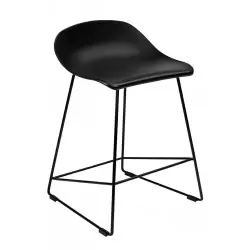 PC-148A Krzesło barowe ROLF czarne 66 cm - polipropylen, metal