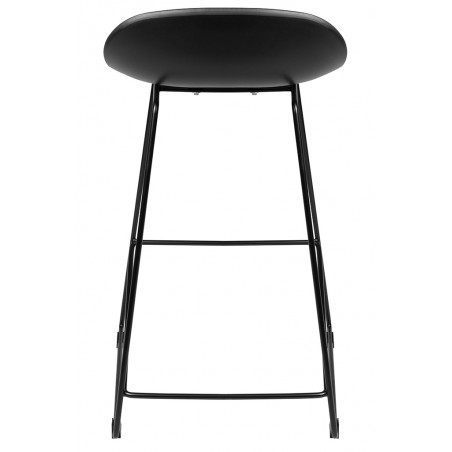 PC-148A Krzesło barowe ROLF czarne 66 cm - polipropylen, metal