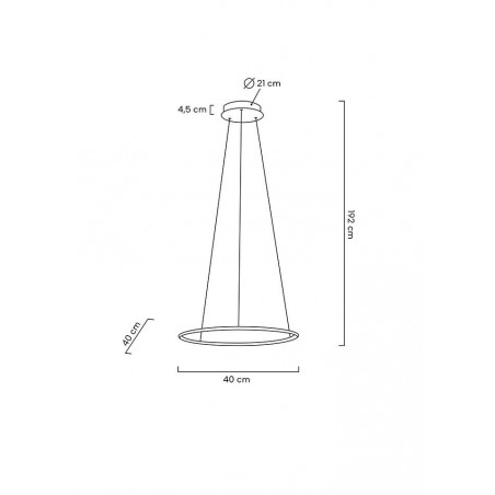 MSE1501100155 MOOSEE lampa wisząca RING SLIM 40 złota