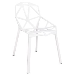 DC-362.ALLWHITE Krzesło SPLIT PREMIUM białe - aluminium, nogi białe