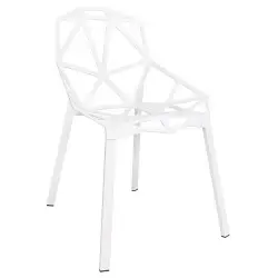 DC-362.ALLWHITE Krzesło SPLIT PREMIUM białe - aluminium, nogi białe
