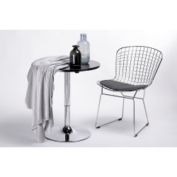 MC-020.CH.B Krzesło NET SOFT chrom - czarna poduszka, metal