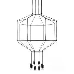 MSE1501100471 Lampa wisząca FLUSSO 8 czarna