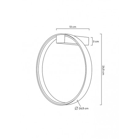 MSE010400220 MOOSEE lampa ścienna CIRCLE WALL złota