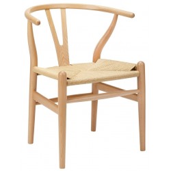 KH1501100117 Krzesło WISHBONE natural - drewno bukowe, naturalne włókno