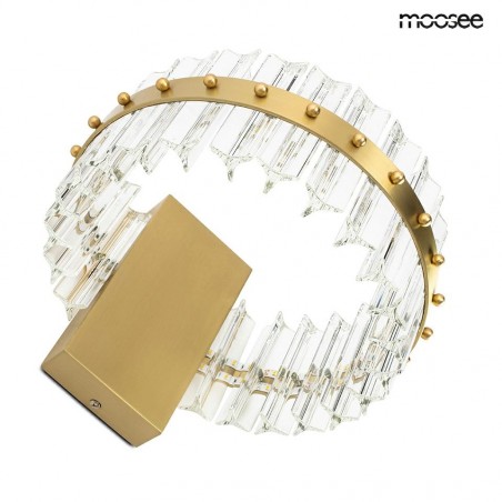 MSE01040015 MOOSEE lampa ścienna SATURNUS WALL złota - LED, kryształ, stal szczotkowana