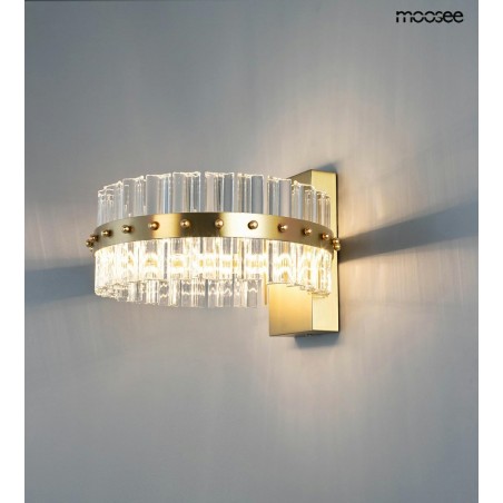 MSE01040015 MOOSEE lampa ścienna SATURNUS WALL złota - LED, kryształ, stal szczotkowana