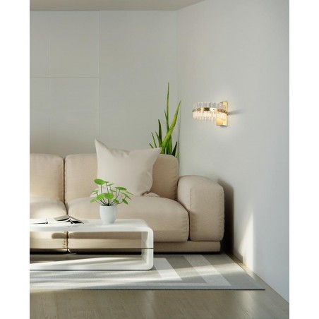 MSE01040015 MOOSEE lampa ścienna SATURNUS WALL złota - LED, kryształ, stal szczotkowana