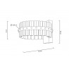 MSE01040015 MOOSEE lampa ścienna SATURNUS WALL złota - LED, kryształ, stal szczotkowana