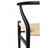 KH1501100118 Krzesło WISHBONE czarne - drewno bukowe, naturalne włókno