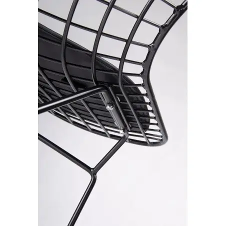 MC-020A.B.B Krzesło NET SOFT czarne - czarna poduszka, metal