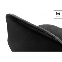 PM069.BLACK.VELVET MODESTO krzesło LUCY czarne - welur, metal