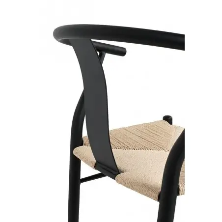 KH1201100122 Krzesło WISHBONE METAL naturalne