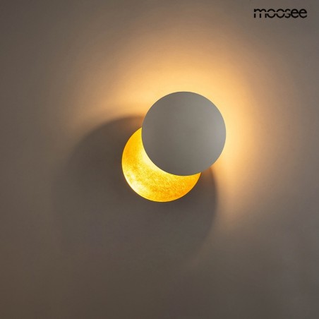 MSE010400203 MOOSEE lampa ścienna ECLISE  złota / biała