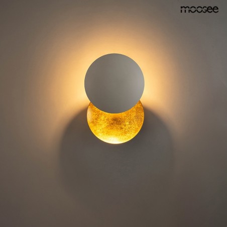 MSE010400203 MOOSEE lampa ścienna ECLISE  złota / biała