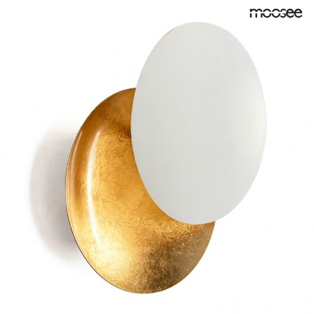 MSE010400203 MOOSEE lampa ścienna ECLISE  złota / biała