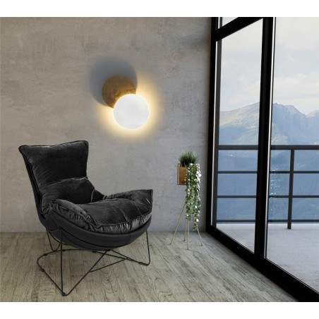 MSE010400203 MOOSEE lampa ścienna ECLISE  złota / biała