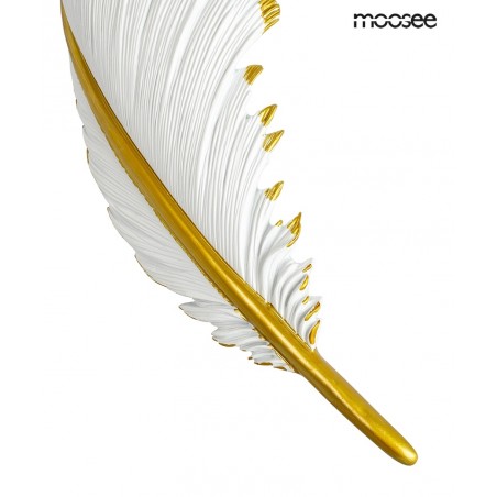 MSE010100388 MOOSEE lampa ścienna PIÓRKO  biała / złota