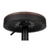 KH010100966 Krzesło barowe VOLT regulowane czarne / ciemny wiąz