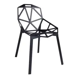 DC-362.ALLBLACK Krzesło SPLIT PREMIUM czarne - aluminium, nogi czarne