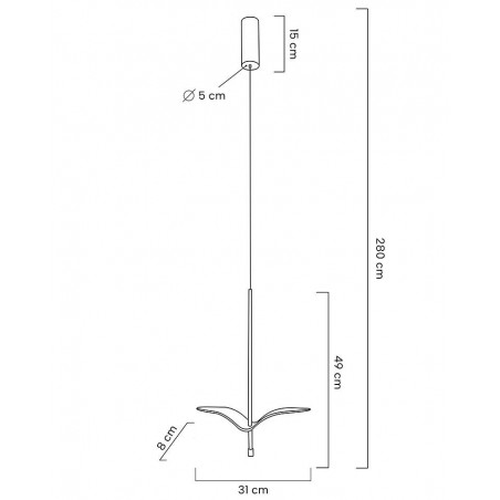 MSE1501100340 MOOSEE lampa wisząca GAVI A złota