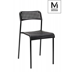PM055.BLACK MODESTO krzesło DAVIS czarne - polipropylen, metal