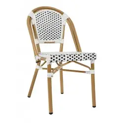 KH1501100288 Krzesło CAFE PARIS białe rattan