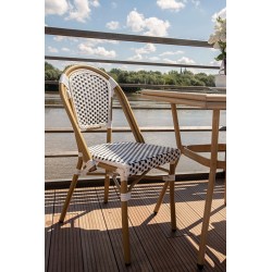 KH1501100288 Krzesło CAFE PARIS białe rattan