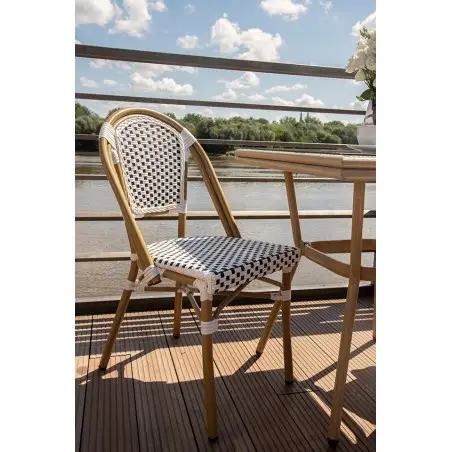 KH1501100288 Krzesło CAFE PARIS białe rattan