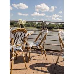 KH1501100288 Krzesło CAFE PARIS białe rattan