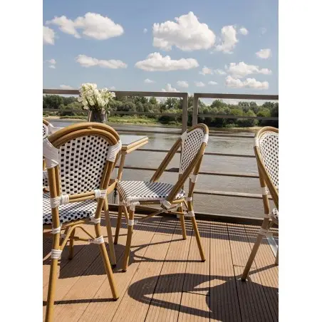 KH1501100288 Krzesło CAFE PARIS białe rattan