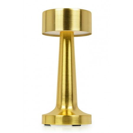 LEE.GOLD Lampa biurkowa LEE złota - wbudowana bateria, LED