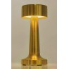 LEE.GOLD Lampa biurkowa LEE złota - wbudowana bateria, LED