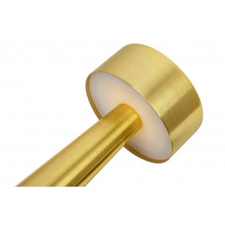 LEE.GOLD Lampa biurkowa LEE złota - wbudowana bateria, LED
