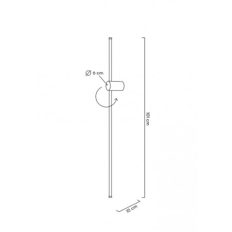 MSE1501100184 MOOSEE lampa ścienna OMBRE 100 biała