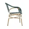 KH1501100286 Krzesło CAFE MIRAMAR turkus / morski rattan