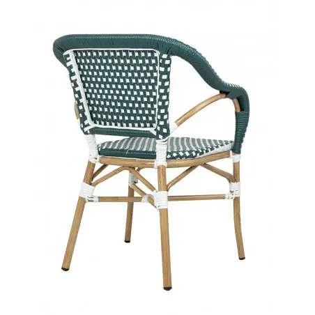 KH1501100286 Krzesło CAFE MIRAMAR turkus / morski rattan
