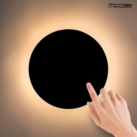 MSE010100393 MOOSEE lampa ścienna SHADOW SUN 25 czarna
