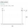 MAXLIGHT P0354D LAMPA WISZĄCA ORGANIC HORIZON 100CM CZARNA ŚCIEMNIALNA