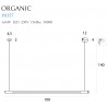MAXLIGHT P0357D LAMPA WISZĄCA ORGANIC HORIZON 100CM BIAŁA ŚCIEMNIALNA