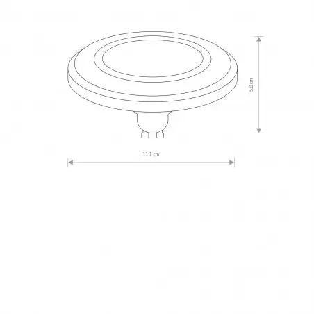 REFLECTOR LENS LED, GU10, ES111, 9W Czarny 9W