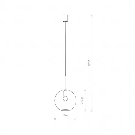 SPHERE L Transparentny 40W