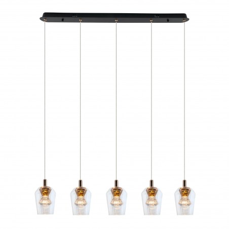 Lampa Wisząca Tasa 5xLED czarna PL0143-5 YASKR