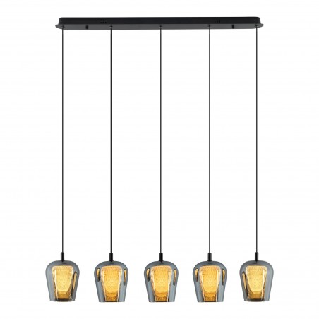 Lampa Wisząca Keso 5xLED czarna PL0141-5 YASKR Lampa Wisząca Keso 5xLED czarna PL0141-5 YASKR