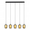 Lampa Wisząca Keso 5xLED czarna PL0141-5 YASKR