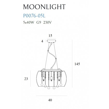 MAXLIGHT P0076-05L LAMPA WISZĄCA MOONLIGHT